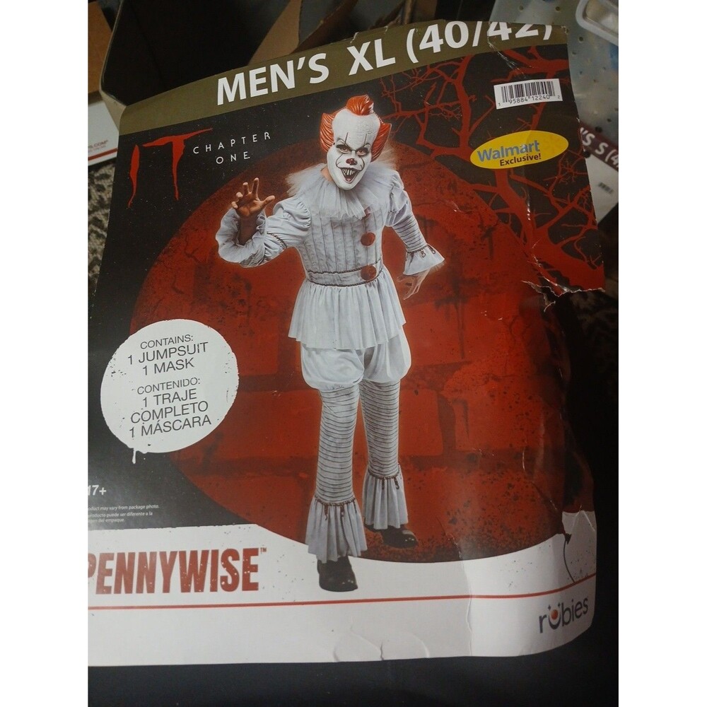 IT Chapter 1 Pennywise Mens XL (40/42) Complete Costume NWT Rubies Walmart